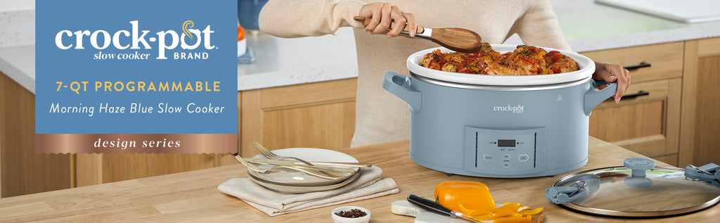 Crock-Pot® Design Series 7-Quart Programmable Slow Cooker, Morning Haze Blue