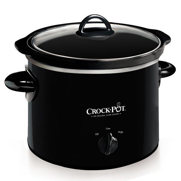 Crock-Pot 2-Quart Manual Slow Cooker, Feeds 2+ People, Great for Small Meals, Dips, & Sides; Removable Stoneware is Oven & Dishwasher-Safe, Black
