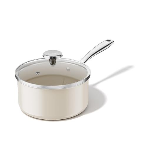 Crock-Pot 3-Quart European Enameled Cast Iron Saucepan with Lid – Gradient Red, Durable Oven Safe Cookware