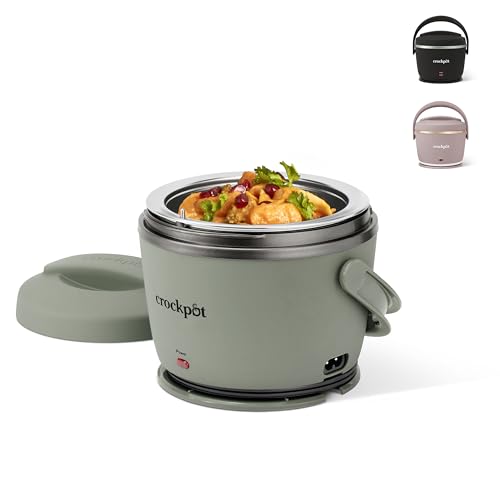 Crock-Pot Crock Pot Lunch Warmer, Green, Stainless Steel, Easy Carry Handle, One Size