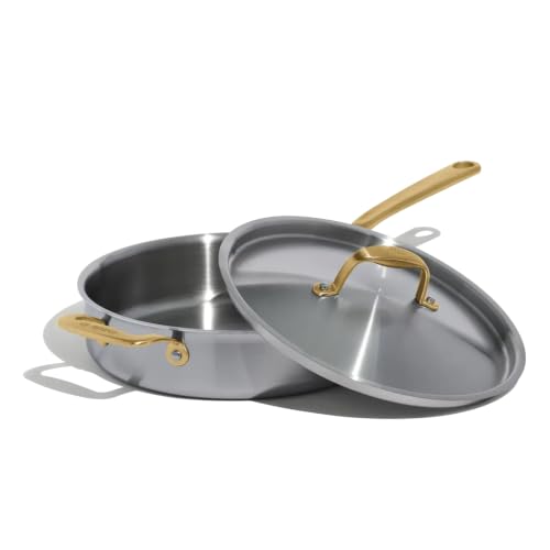 Crock Pot Artisan 3.5 Quart Enameled Cast Iron Deep Sauté Pan, Scarlet Red