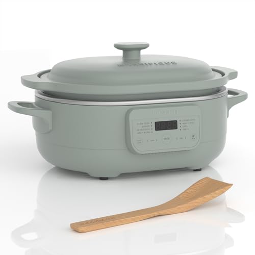 Crock-Pot Cook N Carry Oval Manual Portable Slow Cooker, Silver, 6-Quart | Travel-Proof Locking Lid, Serves 7+, High/Low/Warm Settings, Removable Dishwasher-Safe Stoneware, for Potlucks & Tailgating