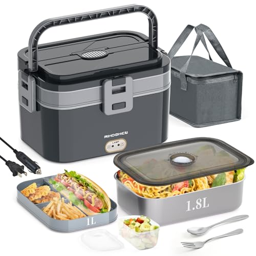Crock-Pot 20-Ounce Electric Lunch Box Portable Food Warmer Faded Blue Perfect for Travel Car On-the-Go Keeps Food Warm Spill-Free Dishwasher-Safe (Pack of 4)