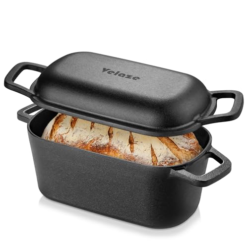 Crock Pot Artisan 7-Quart Oval Dutch Oven With Lid, Enameled Cast Iron, Linen White With Gold Knob, Heavy-Duty Cookware for Baking, Braising, Roasting & Slow Cooking