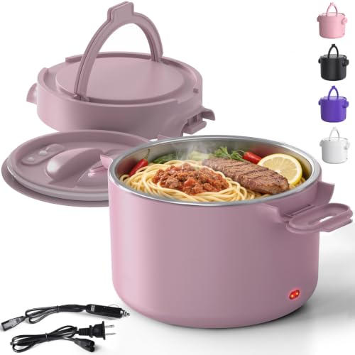 Crock-Pot 20oz Portable Electric Food Warmer, Personal Lunch Box Keeps Food Spill-Free & Warm, Ideal for Travel, Work, Car, On-the-Go, Dishwasher-Safe, Giftable, Faded Blue