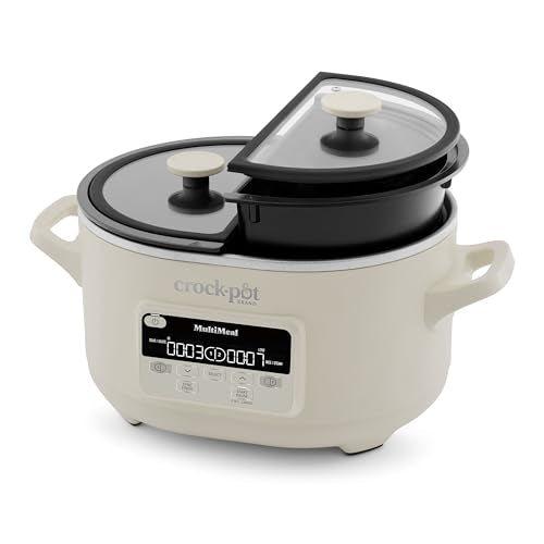 Crock-Pot MultiMeal Multicooker and Programmable Slow Cooker with Bake Function, Create 2 Dishes Simultaneously, Two 3.7qt Nonstick Pots Feed 8+ People, Dishwasher-Safe