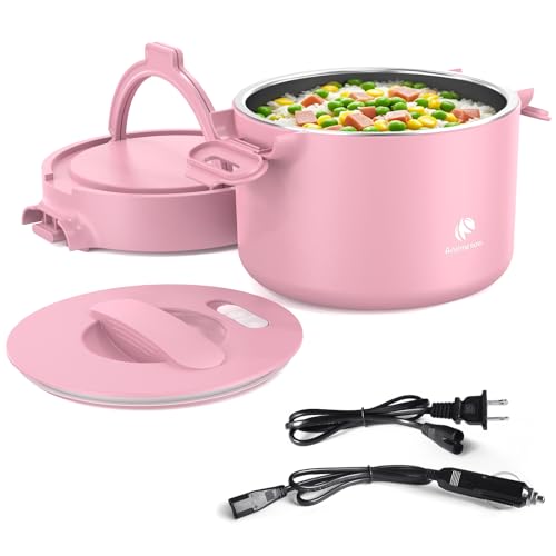 Crock-Pot Electric Lunch Box 20-Ounce Portable Food Warmer Black Licorice Perfect for Travel On-the-Go & Office Use | Stylish Spill-Free & Dishwasher-Safe | Ideal Men & Women's Gifts