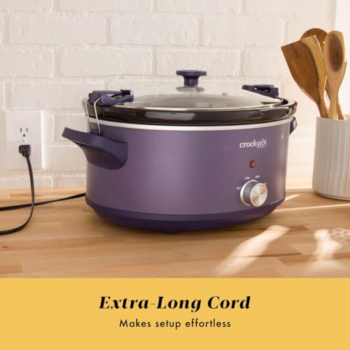 Crock-Pot 10QT Manual CNC Slow Cooker, Purple Basil