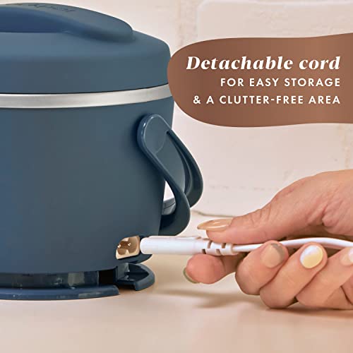 Crock-Pot 20-Ounce Electric Lunch Box Portable Food Warmer Faded Blue Perfect for Travel Car On-the-Go Keeps Food Warm Spill-Free Dishwasher-Safe (Pack of 4)