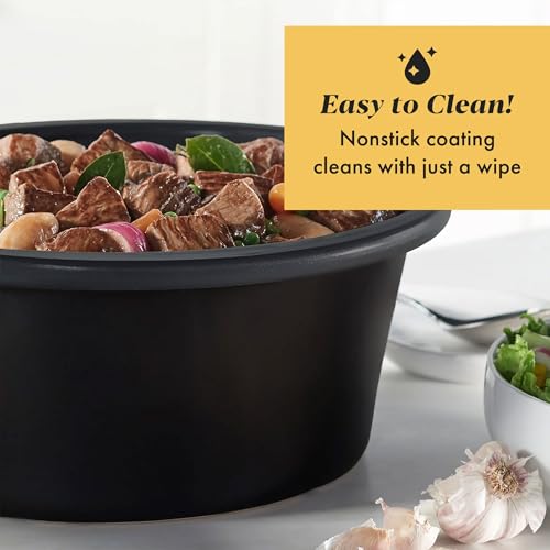 Crock Pot 7-qt Nonstick Ceramic Coating Cook & Carry Programmable Easy-Clean Slow Cooker Stainless Steel