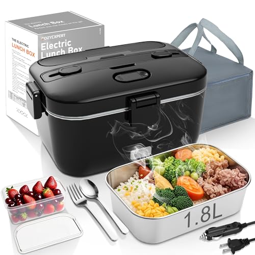 Crock-Pot Electric Lunch Box 20-Ounce Portable Food Warmer Black Licorice Perfect for Travel On-the-Go & Office Use | Stylish Spill-Free & Dishwasher-Safe | Ideal Men & Women's Gifts