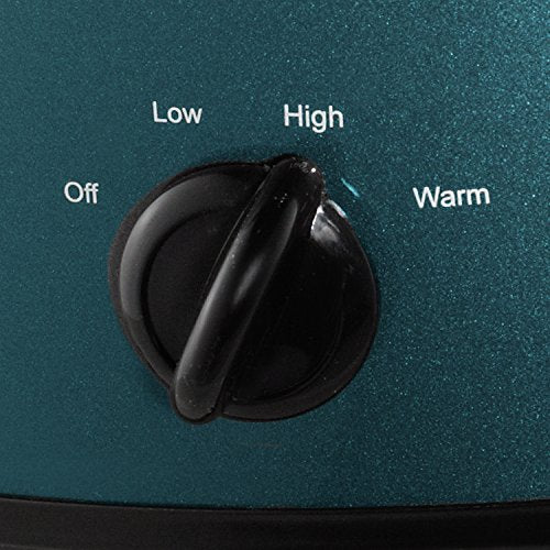 Crock-Pot 7-Quart Manual Slow Cooker, Family Size Serves 8+ People & Fits 6-lb Roast, Removable Stoneware with Warming Setting, Dishwasher Safe for Easy Cleanup, Turquoise