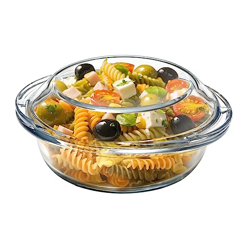 Crock-Pot Small 2.5 Quart Casserole Slow Cooker in White/Blue, Enjoy Eye-Catching Quick Meals, Durable and Compact