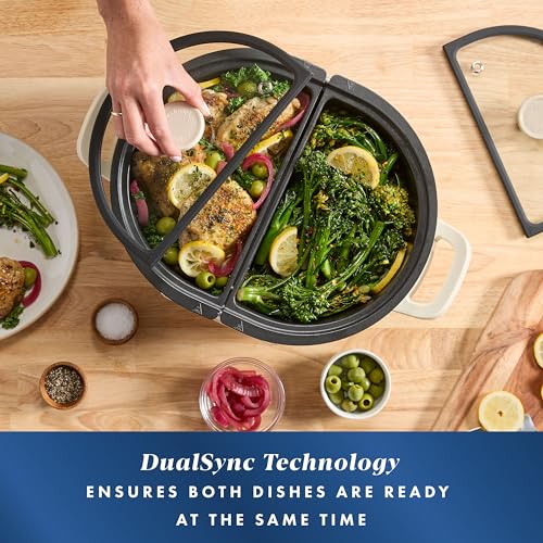 Crock-Pot MultiMeal Multicooker and Programmable Slow Cooker with Bake Function, Create 2 Dishes Simultaneously, Two 3.7qt Nonstick Pots Feed 8+ People, Dishwasher-Safe