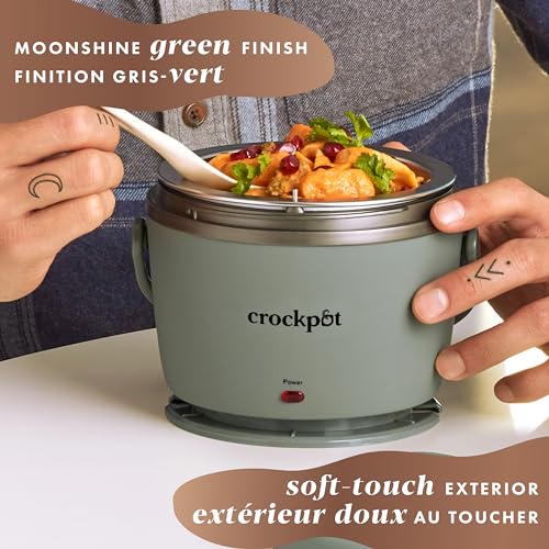 Crock-Pot Crock Pot Lunch Warmer, Green, Stainless Steel, Easy Carry Handle, One Size
