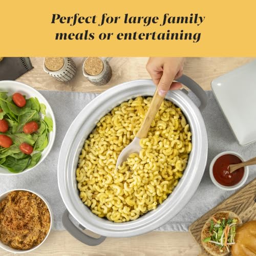 Crockpot® Programmable 7-Quart Cook and Carry Slow Cooker, Grey | Touch Control, 4 Pre Programmed Settings, Removable Stoneware, and Locking Lid