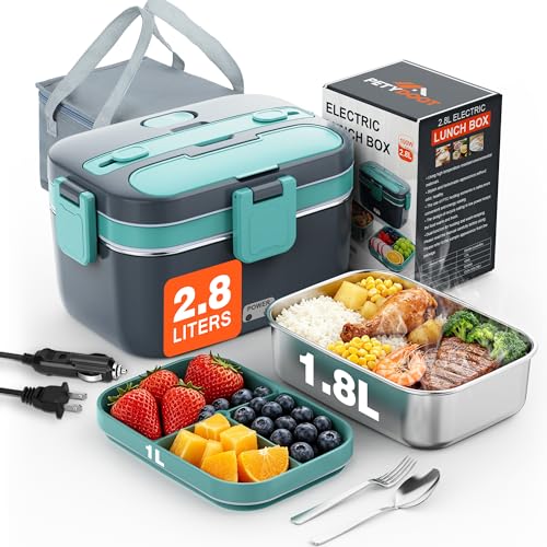 Crock-Pot 20oz Portable Electric Food Warmer, Personal Lunch Box Keeps Food Spill-Free & Warm, Ideal for Travel, Work, Car, On-the-Go, Dishwasher-Safe, Giftable, Faded Blue
