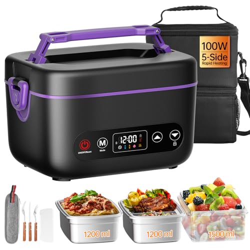 Crock-Pot Electric Lunch Box, Portable Food Warmer for Travel, Car, On-the-Go, 20-Ounce, Blush Pink | Keeps Food Warm & Spill-Free | Dishwasher-Safe | Gifts for Women