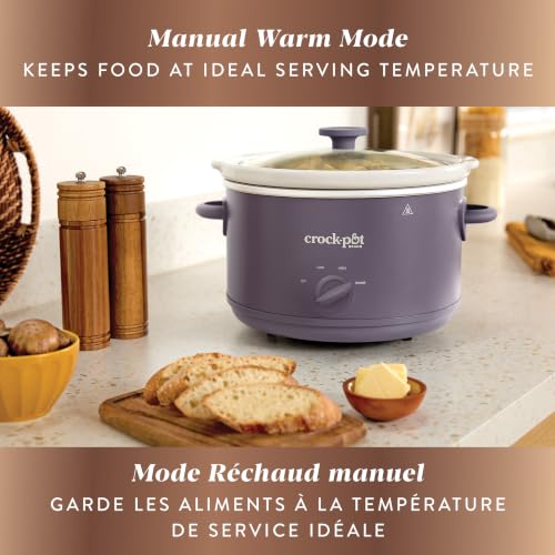 Crock-Pot Design Series 4.5 Quart Manual Slow Cooker, Purple Potato