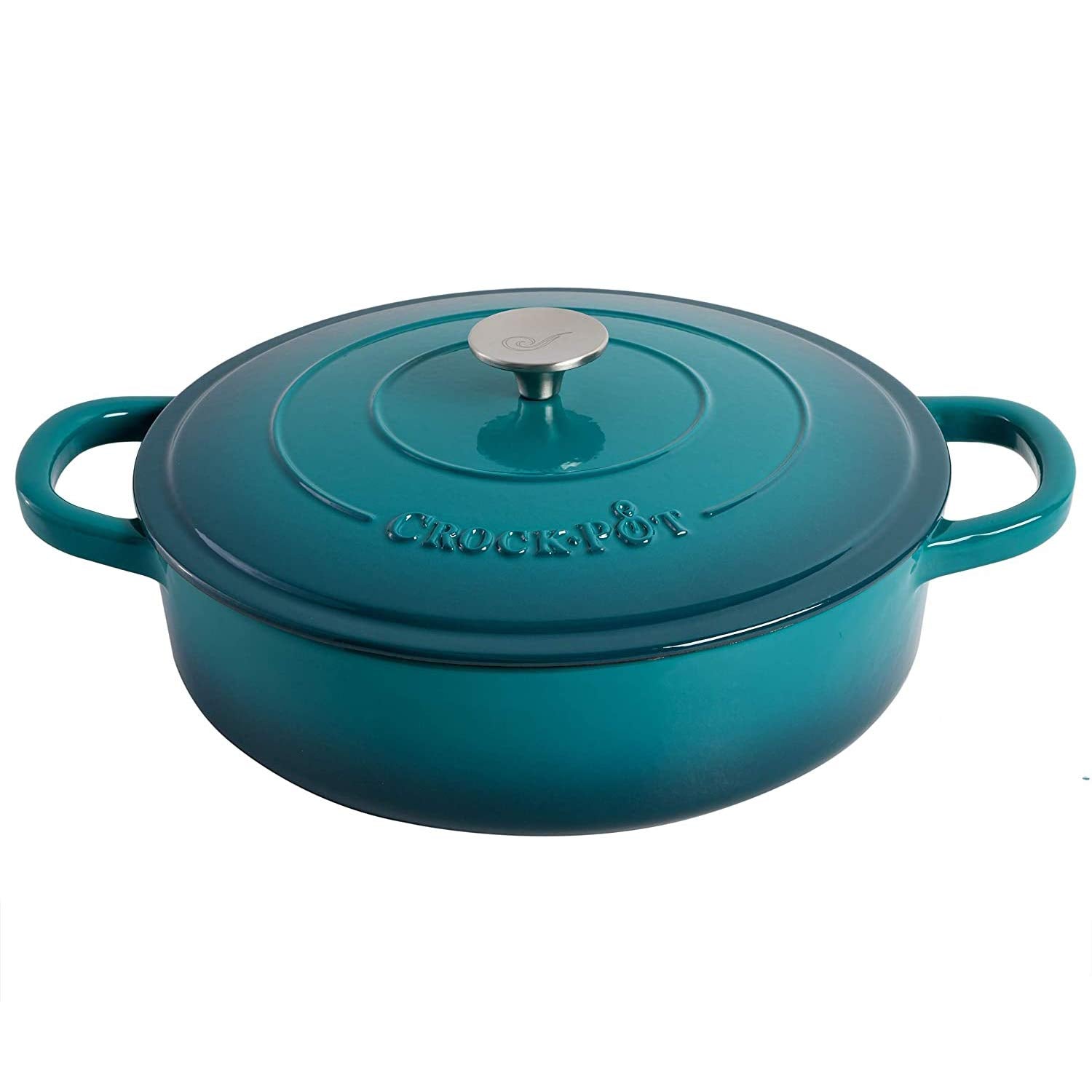 Crock-Pot Crock Pot Artisan Enameled Cast Iron Braiser W/Lid, 5 Quart, Scarlet Red