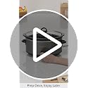 Crock-Pot 7-Quart Manual Slow Cooker, Family Size Serves 8+ People & Fits 6-lb Roast, Removable Stoneware with Warming Setting, Dishwasher Safe for Easy Cleanup, Charcoal