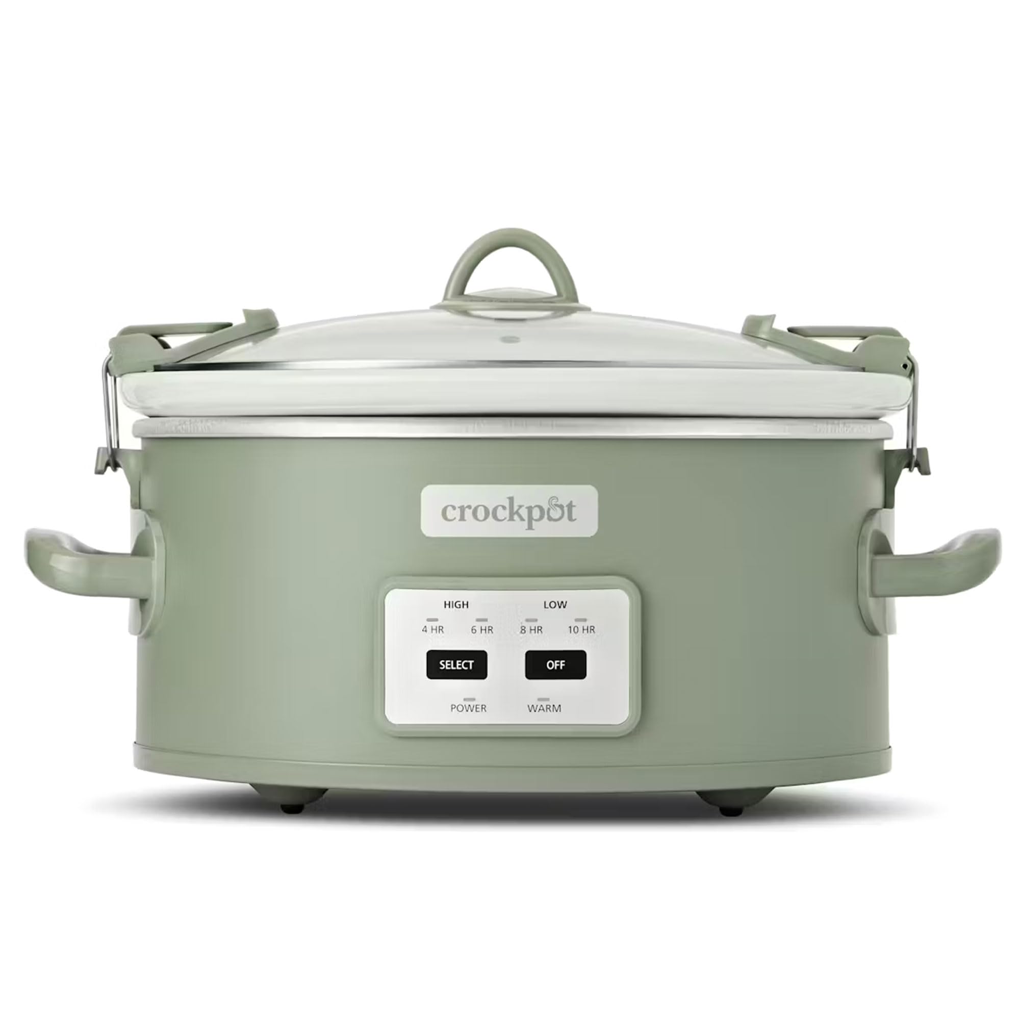 Crockpot® Programmable 7-Quart Cook and Carry Slow Cooker, Grey | Touch Control, 4 Pre Programmed Settings, Removable Stoneware, and Locking Lid