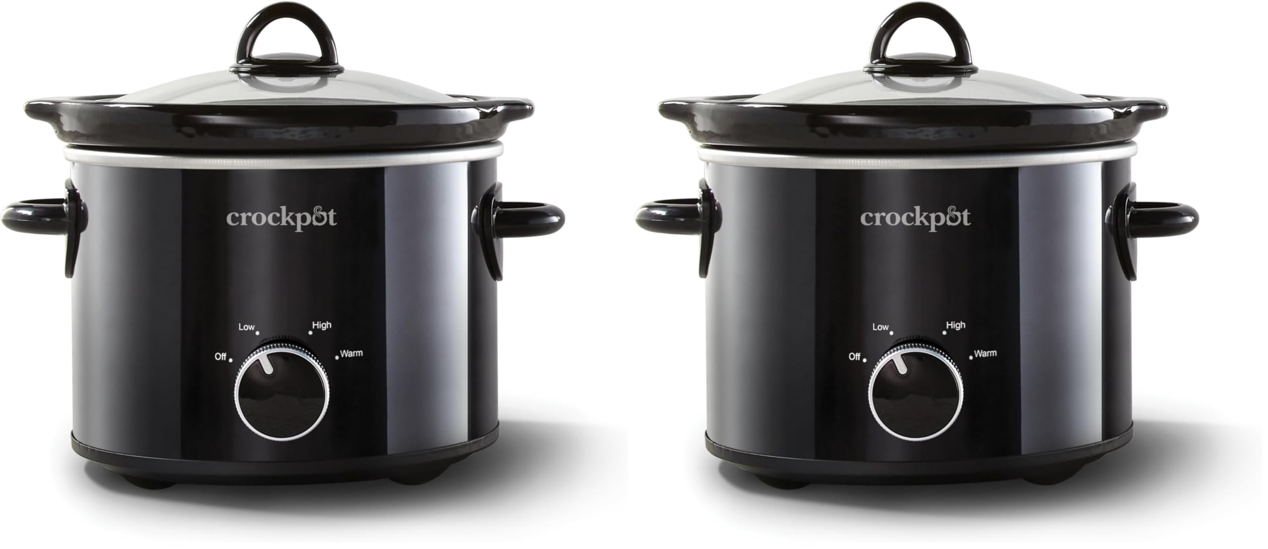Crock-Pot 2-Quart Manual Slow Cooker, Feeds 2+ People, Great for Small Meals, Dips, & Sides; Removable Stoneware is Oven & Dishwasher-Safe, Black