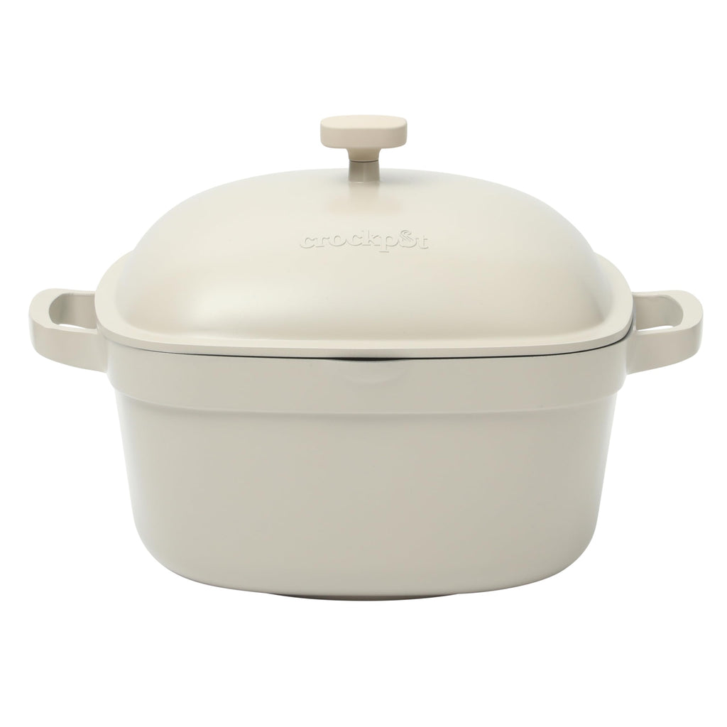 Crock-Pot Northvale Cast Aluminum Lightweight Durable 5.2 Quart Heavy Duty Dutch Oven Pot With Lid, Oven Safe, Dual Handles - Matte Blue