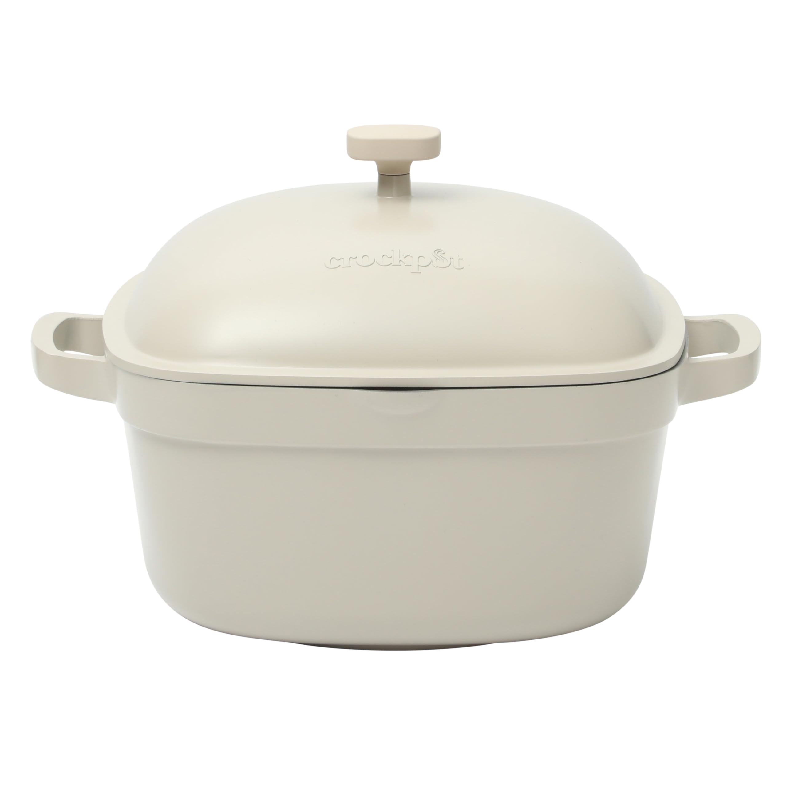 Crock-Pot Northvale Cast Aluminum Lightweight Durable 5.2 Quart Heavy Duty Dutch Oven Pot With Lid, Oven Safe, Dual Handles - Matte Blue