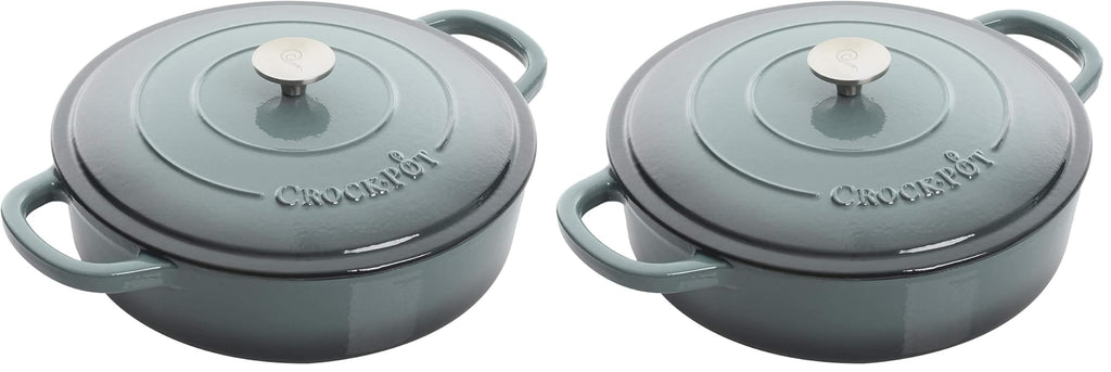 Crock-Pot Crock Pot Artisan Enameled Cast Iron Braiser W/Lid, 5 Quart, Scarlet Red