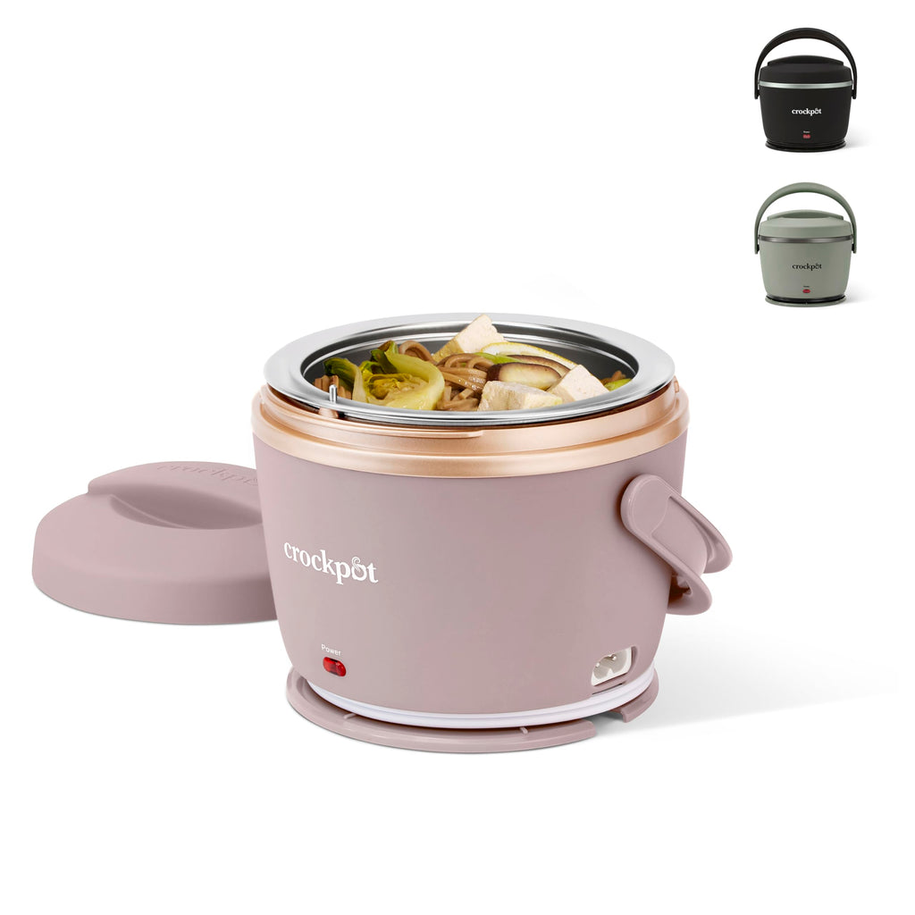 Crock-Pot Electric Lunch Box, Portable Food Warmer for On-the-Go, 20-Ounce (591 mL), Black Licorice