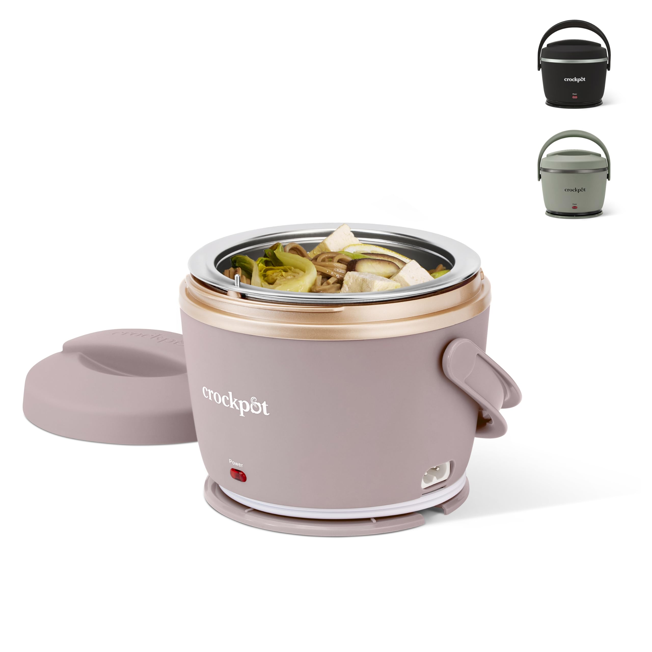 Crock-Pot Electric Lunch Box, Portable Food Warmer for On-the-Go, 20-Ounce (591 mL), Black Licorice