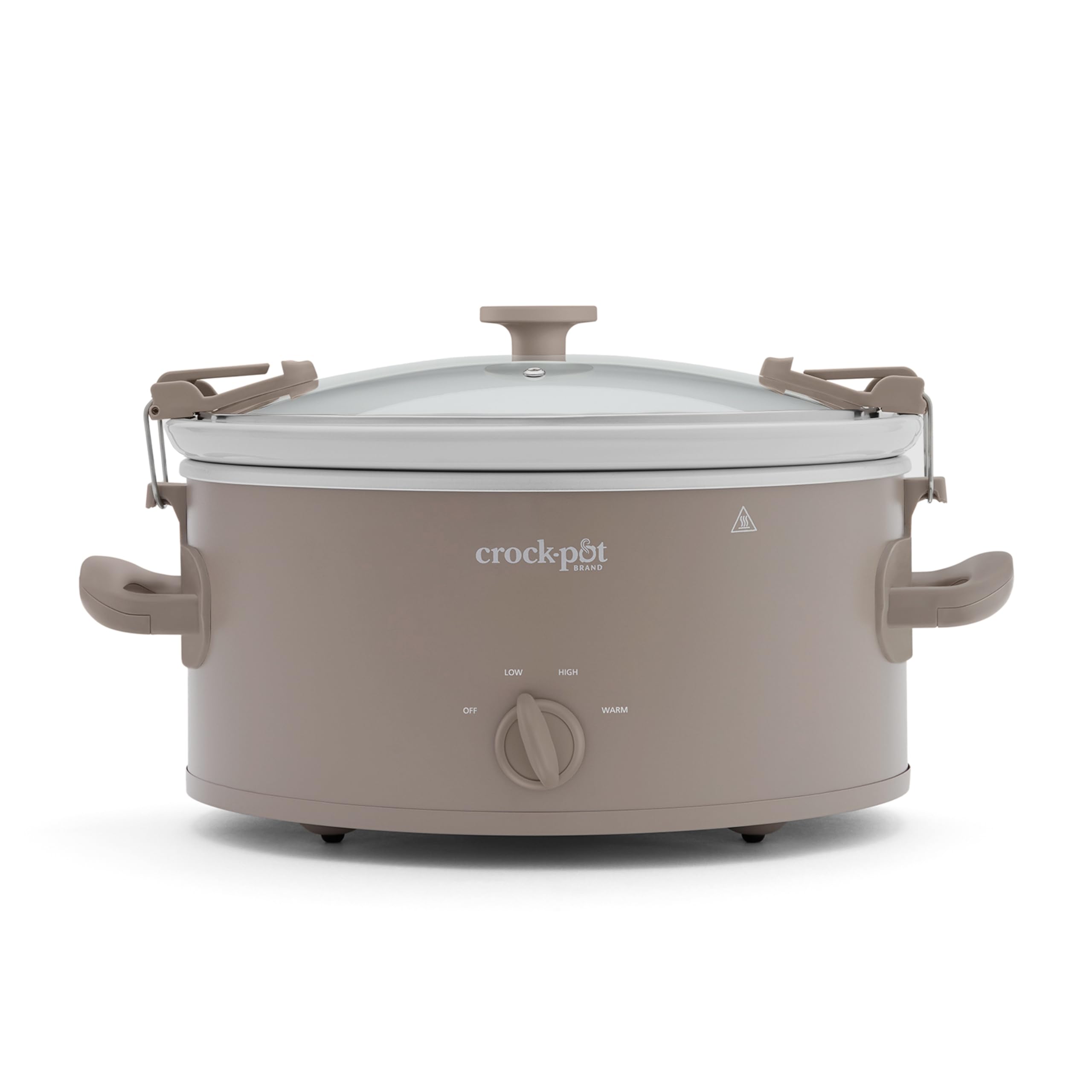 Crock-Pot Cook N Carry Oval Manual Portable Slow Cooker, Silver, 6-Quart | Travel-Proof Locking Lid, Serves 7+, High/Low/Warm Settings, Removable Dishwasher-Safe Stoneware, for Potlucks & Tailgating