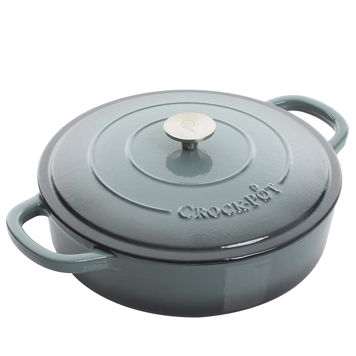 Crock-Pot Crock Pot Artisan Enameled Cast Iron Braiser W/Lid, 5 Quart, Scarlet Red