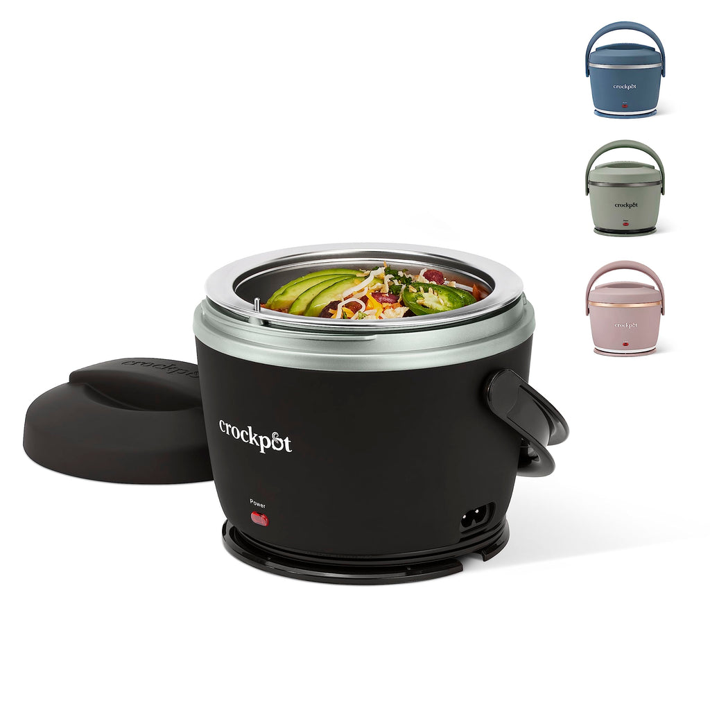 Crock-Pot Electric Lunch Box, Portable Food Warmer for Travel, Car, On-the-Go, 20-Ounce, Blush Pink | Keeps Food Warm & Spill-Free | Dishwasher-Safe | Gifts for Women
