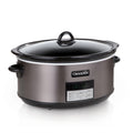 Crock-Pot Large 8-Quart Programmable Slow Cooker with Auto Warm Setting Black Stainless Steel