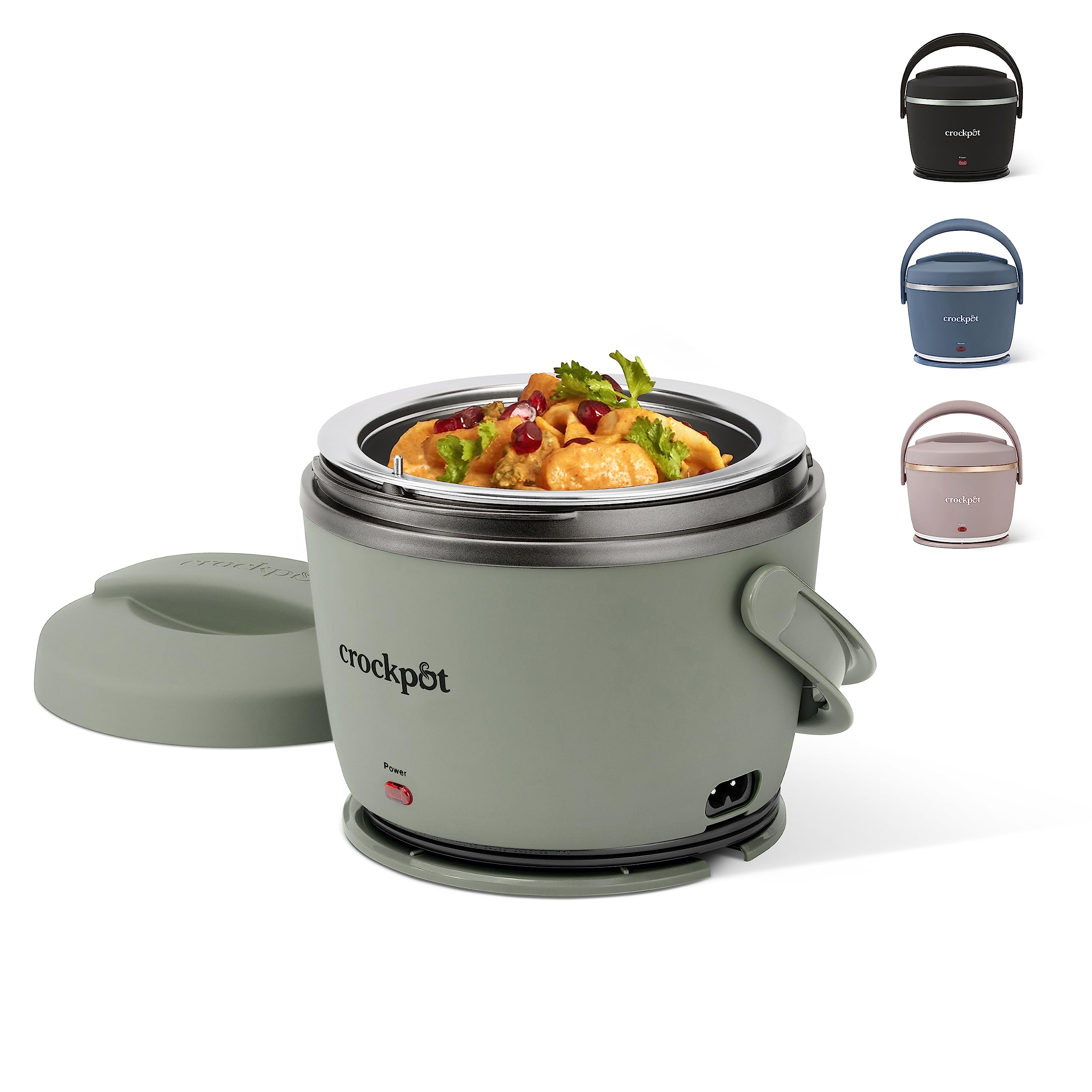 Crock-Pot Electric Lunch Box, Portable Food Warmer for Travel, Car, On-the-Go, 20-Ounce, Blush Pink | Keeps Food Warm & Spill-Free | Dishwasher-Safe | Gifts for Women
