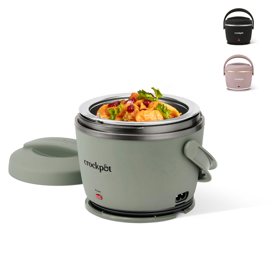Crock-Pot Crock Pot Lunch Warmer, Green, Stainless Steel, Easy Carry Handle, One Size