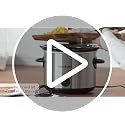 Crock-Pot 3-Quart Manual Slow Cooker, Serves 3+ People, Great for Small Meals, Dips, & Sides; Removable Stoneware is Oven & Dishwasher-Safe, Stainless Steel