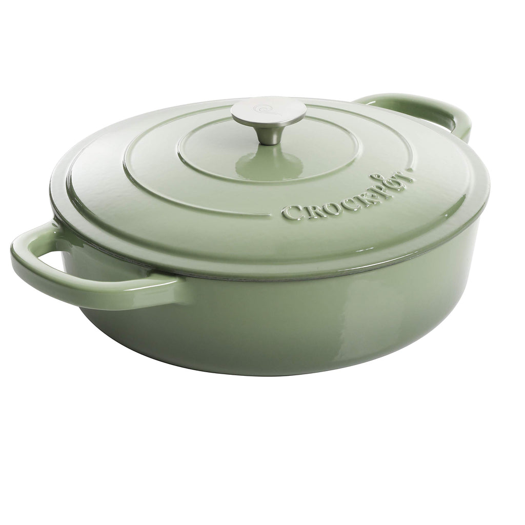 Crock-Pot Crock Pot Artisan Enameled Cast Iron Braiser W/Lid, 5 Quart, Scarlet Red