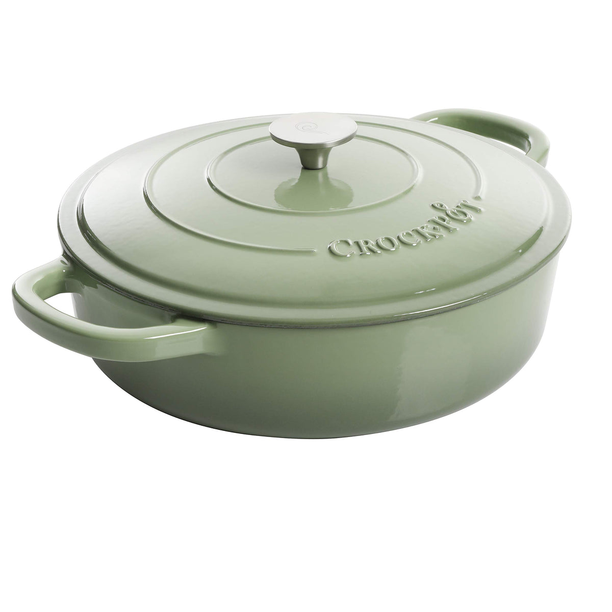 Crock-Pot Crock Pot Artisan Enameled Cast Iron Braiser W/Lid, 5 Quart, Scarlet Red