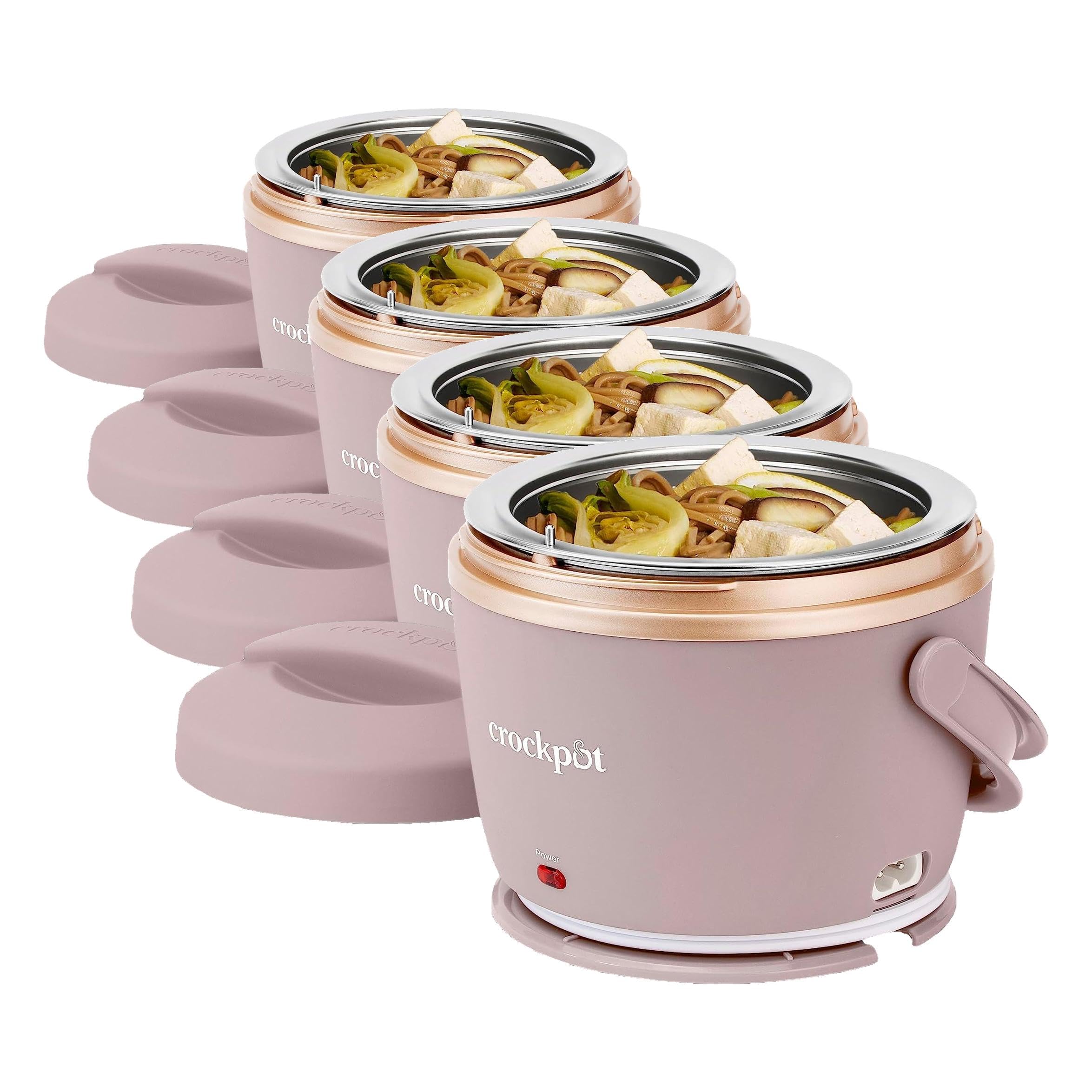 Crock-Pot Electric Lunch Box 20-Ounce Portable Food Warmer Black Licorice Perfect for Travel On-the-Go & Office Use | Stylish Spill-Free & Dishwasher-Safe | Ideal Men & Women's Gifts