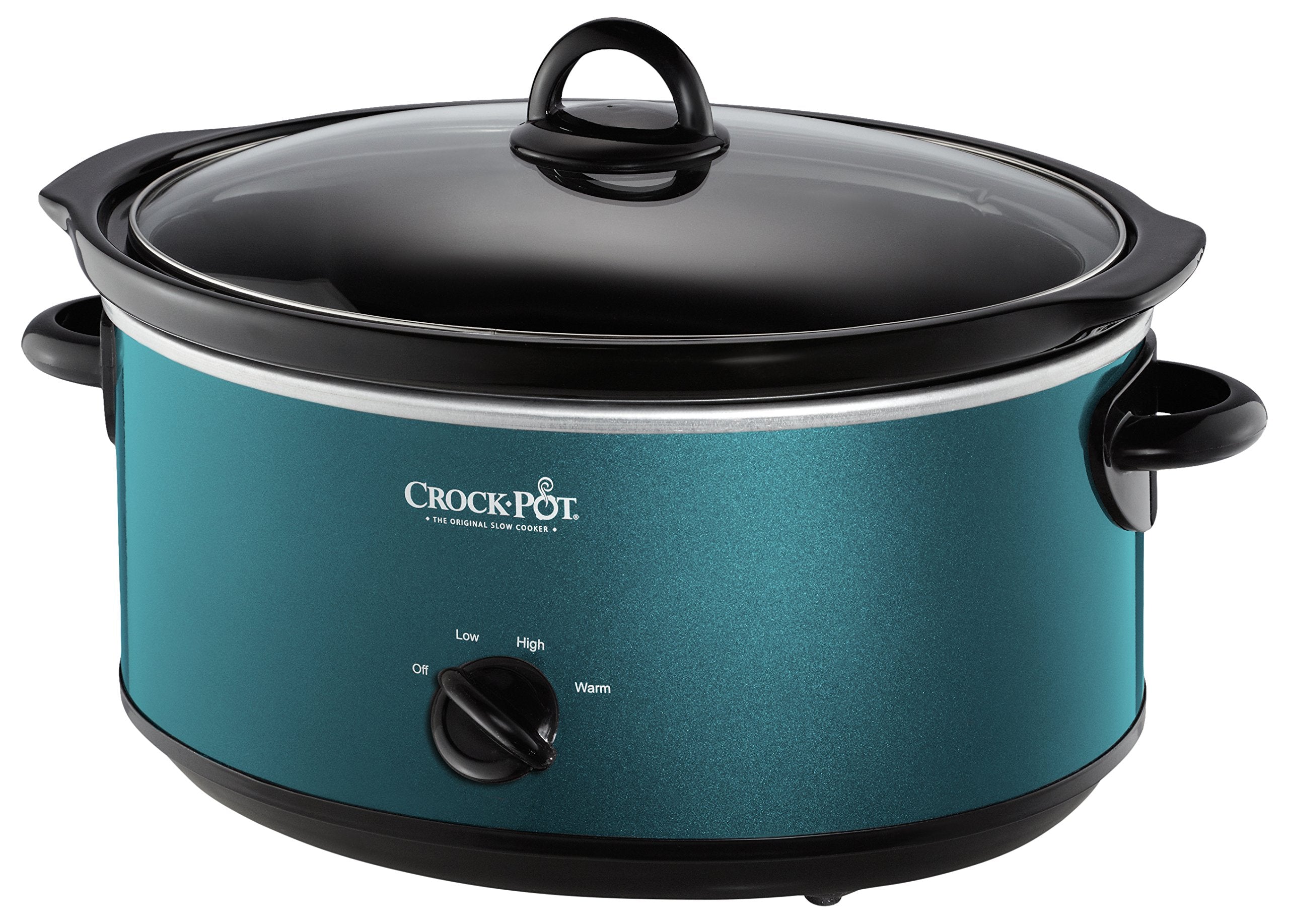 Crock-Pot 7-Quart Manual Slow Cooker, Family Size Serves 8+ People & Fits 6-lb Roast, Removable Stoneware with Warming Setting, Dishwasher Safe for Easy Cleanup, Charcoal