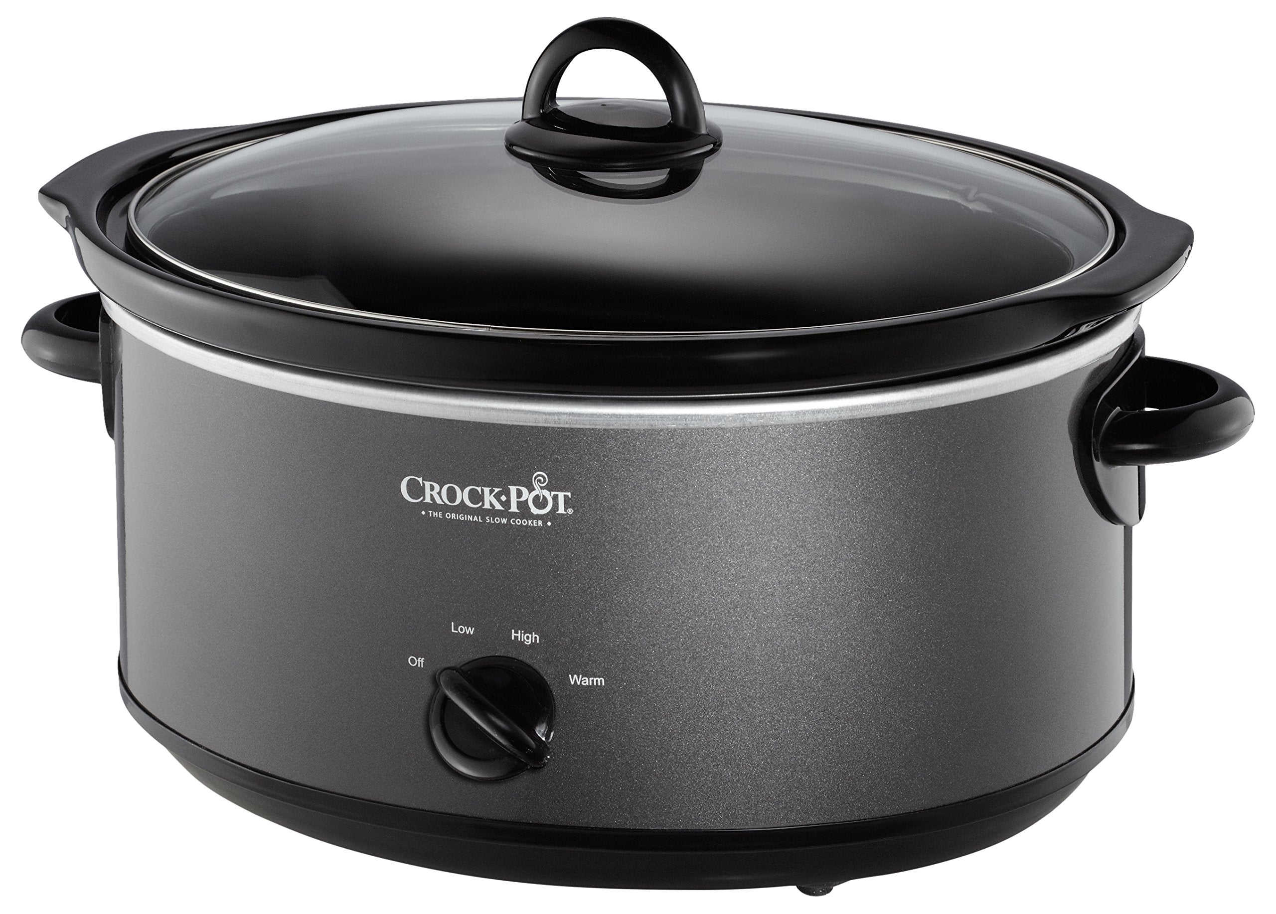 Crock-Pot 8-Quart Manual Slow Cooker, XL Family Size Serves 10+ People, Removable Stoneware with Warming Setting, Dishwasher Safe for Easy Cleanup, Red