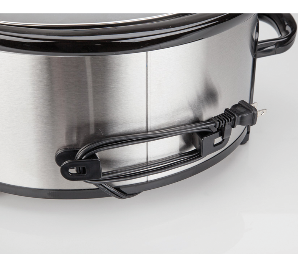 Crock-Pot 6-Quart Countdown Programmable Oval Slow Cooker with Dipper, Stainless Steel, SCCPVC605-S
