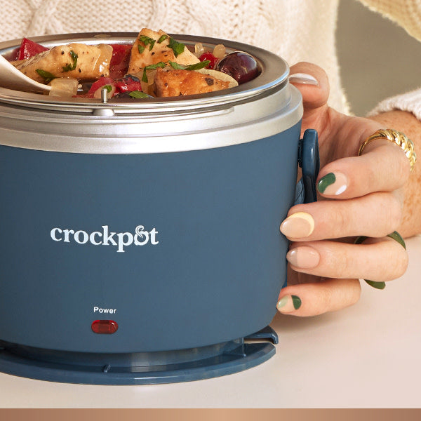 Crock-Pot Electric Lunch Box 20-Ounce Portable Food Warmer Black Licorice Perfect for Travel On-the-Go & Office Use | Stylish Spill-Free & Dishwasher-Safe | Ideal Men & Women's Gifts